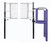 United 3-1/2" PIN-STOP Hybrid Carbon Fiber / Aluminum Volleyball System