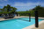 Steel Pool Volleyball Poles - Shown with optional protective pole pads