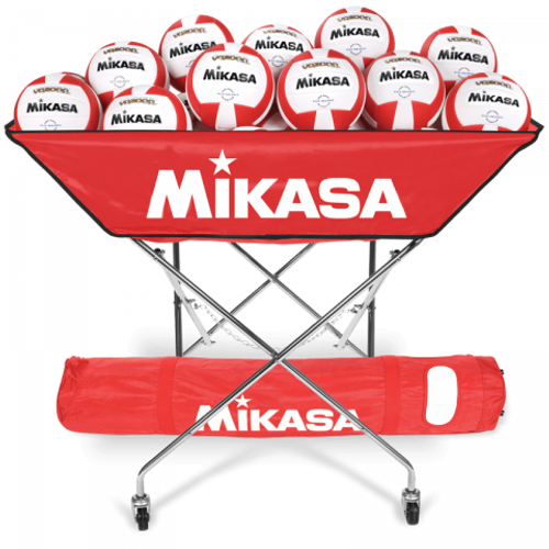 Mikasa Hammock Style Volleyball Cart Red Mikasa Hammock Style Volleyball Cart Red